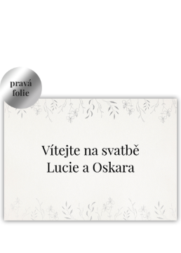 Svatební uvítací karta ve formátu A3. Blesková tvorba. - Leaves